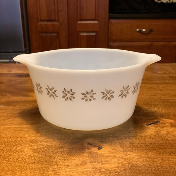 Vintage Pyrex Town and Country (Brown on White) - #473 - 1 Qt. Casserole Dish - Picture 5 of 9